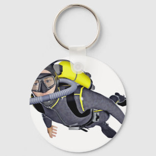 A SCUBA Diver Schlüsselanhänger