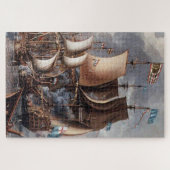 "A Sea Fight" von Lorenzo a Castro Puzzle (Horizontal)