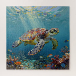A Sea Turtle Themed Teal Puzzle
