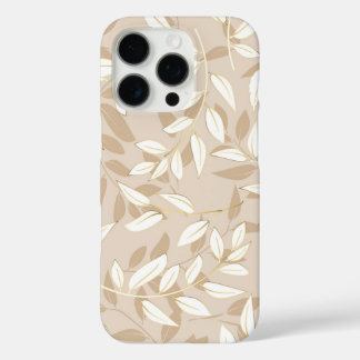 A seamless pattern featuring stylized leaves iPhone 16 pro hülle