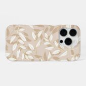 A seamless pattern featuring stylized leaves iPhone hülle (Rückseite (Horizontal))