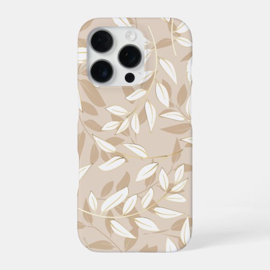 A seamless pattern featuring stylized leaves iPhone hülle (Rückseite)