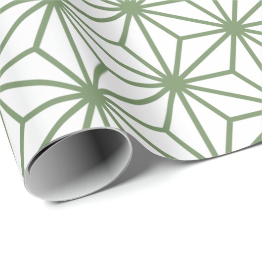 A seamless pattern of interlocking green geometric geschenkpapier (Rolleneckpunkt)