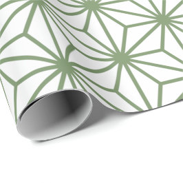 A seamless pattern of interlocking green geometric geschenkpapier