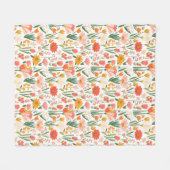 A seamless pattern of spring flowers Fleecedecke (Vorderseite (Horizontal))