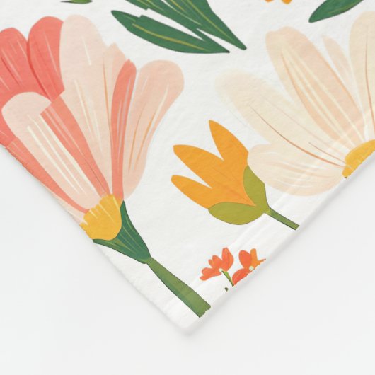 A seamless pattern of spring flowers Fleecedecke (Ecke)