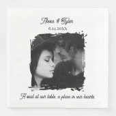 A Seat at our Table | Photo Template Wedding Serviette (Vorderseite)