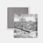 A Section of a Map of Mailand, 1640 Magnet (Vorderseite/Rückseite)