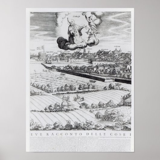 A Section of a Map of Mailand, 1640 Poster (Vorne)