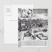 A Section of a Map of Mailand, 1640 Postkarte (Vorne/Hinten)