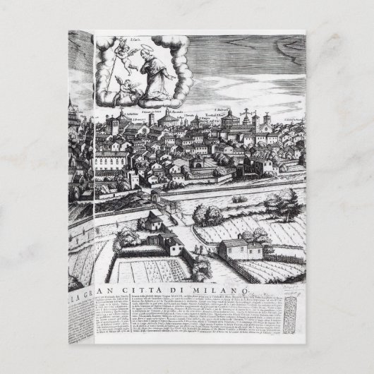 A Section of a Map of Mailand, 1640 Postkarte (Vorderseite)