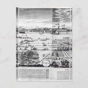 A Section of a Map of Mailand, 1640 Postkarte