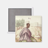 A Senegalese Marabout Magnet (Vorderseite/Rückseite)