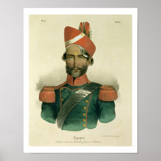 A Sepoy: Ein indischer Soldat im französischen Bat Poster (Vorne)
