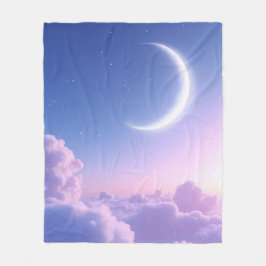 A serene and beautiful crescent moon. Generated ai Fleecedecke