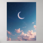 A serene and beautiful crescent moon. Generated by Poster (Vorne)