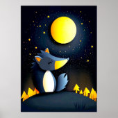 A serene wolf rests on a hill poster (Vorne)