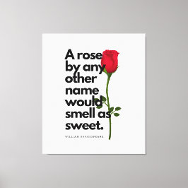 A SHAKESPEARE POEM AND A ROSE  Canvas Print Leinwanddruck