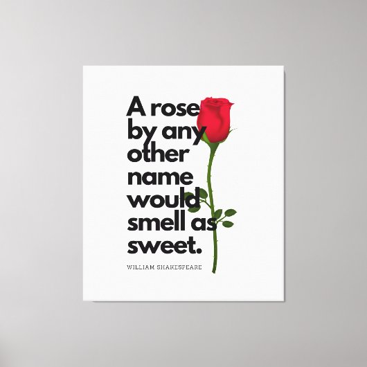 A SHAKESPEARE POEM AND A ROSE Canvas Print Leinwanddruck (Vorderseite)