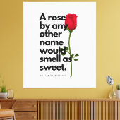 A SHAKESPEARE POEM AND A ROSE Canvas Print Leinwanddruck (Insitu (Wohnzimmer))