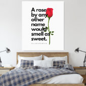 A SHAKESPEARE POEM AND A ROSE Canvas Print Leinwanddruck (Insitu (Schlafzimmer))
