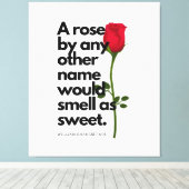 A SHAKESPEARE POEM AND A ROSE Canvas Print Leinwanddruck (Insitu (Holzboden))