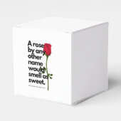 A SHAKESPEARE POEM AND A ROSE Favor Boxes Geschenkschachtel (Vorderseite)