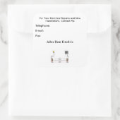 A Sheet of Six Stickers for Electrician's Clients (Tasche)