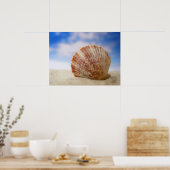 A Shell Propped In The Sand Poster (Küche)