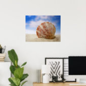 A Shell Propped In The Sand Poster (Heimbüro)