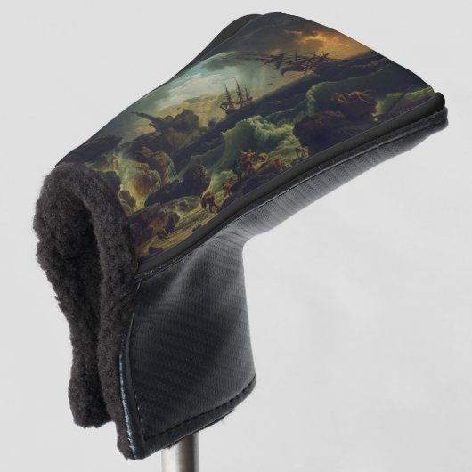 A Shipwreck in Stormy Seas by Claude-Joseph Vernet Golf Headcover (3/4 Vorderseite)