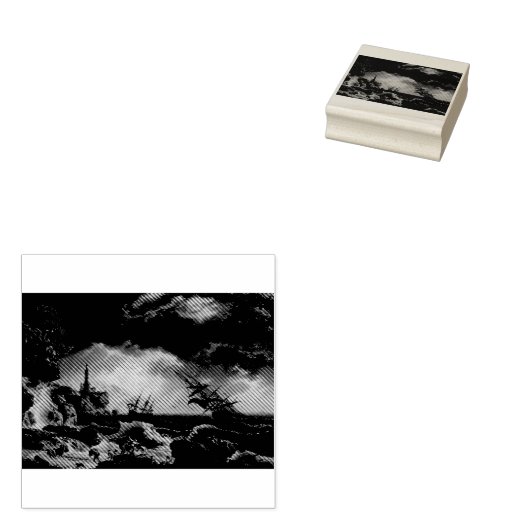 A Shipwreck in Stormy Seas by Claude-Joseph Vernet Gummistempel (Stempel)