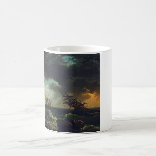A Shipwreck in Stormy Seas by Claude-Joseph Vernet Kaffeetasse (Mittel)