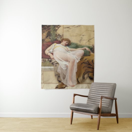 A Siesta von John William Godward Wandteppich (Beispiel)