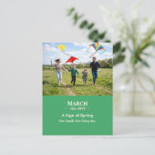 A Sign of Spring March Memory Photo Postcard Postkarte (Stehend Vorderseite)