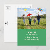 A Sign of Spring March Memory Photo Postcard Postkarte (Vorne/Hinten)