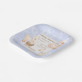 A Silly goose Blue baby shower Pappteller (Gewinkelt)