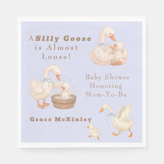 A Silly Goose Blue Serviette (Vorderseite)