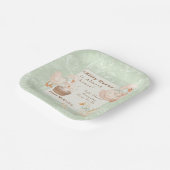 A Silly goose green baby shower Pappteller (Gewinkelt)
