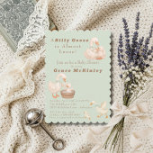 A Silly Goose is Almost Loose green Baby Shower Einladung