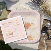 A Silly Goose Pink Serviette