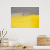 'A Simple Abstrct' Graue und gelbe Art Poster (Küche)