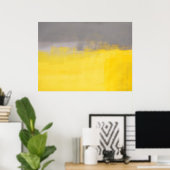 'A Simple Abstrct' Graue und gelbe Art Poster (Heimbüro)