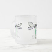 A SIMPLE DRAGONFLY FROSTED MUG MATTGLASTASSE (Vorderseite Links)