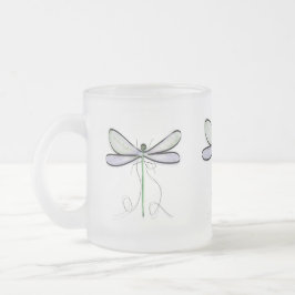 A SIMPLE DRAGONFLY FROSTED MUG MATTGLASTASSE