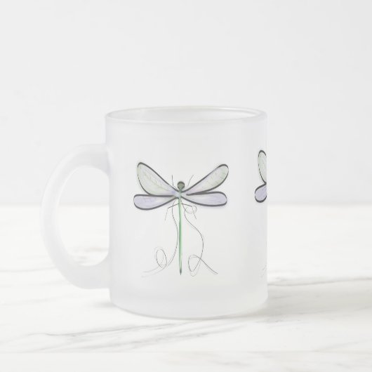 A SIMPLE DRAGONFLY FROSTED MUG MATTGLASTASSE (Links)