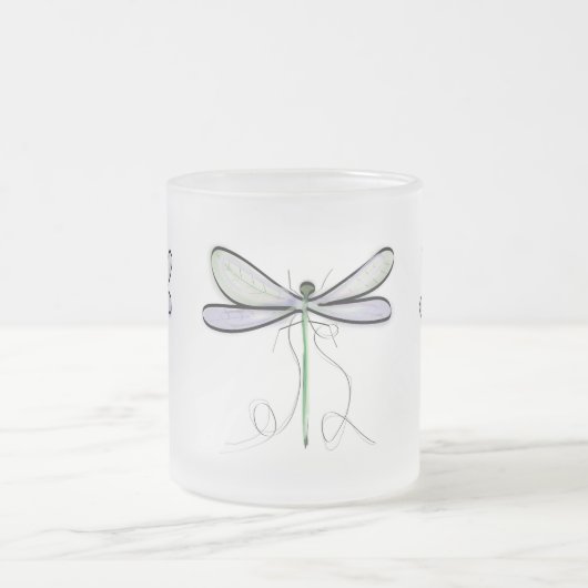A SIMPLE DRAGONFLY FROSTED MUG MATTGLASTASSE (Mittel)