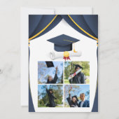 A simple graduation ceremony with four photographs einladung (Rückseite)