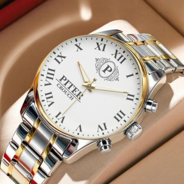 A simple Personalized Name Initial Monogram  Armbanduhr (Von Creator hochgeladen)