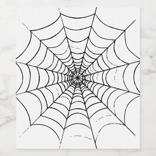 A Simple Spider's Web Weinetikett (Einzelnes Label)